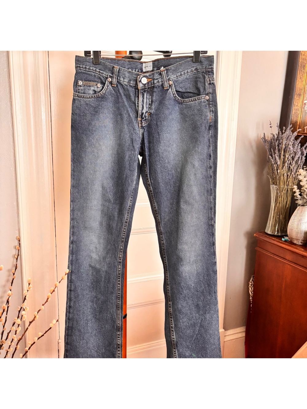 Vintage Calvin Klein Classic Straight Leg Blue Denim Jean - Size 7
